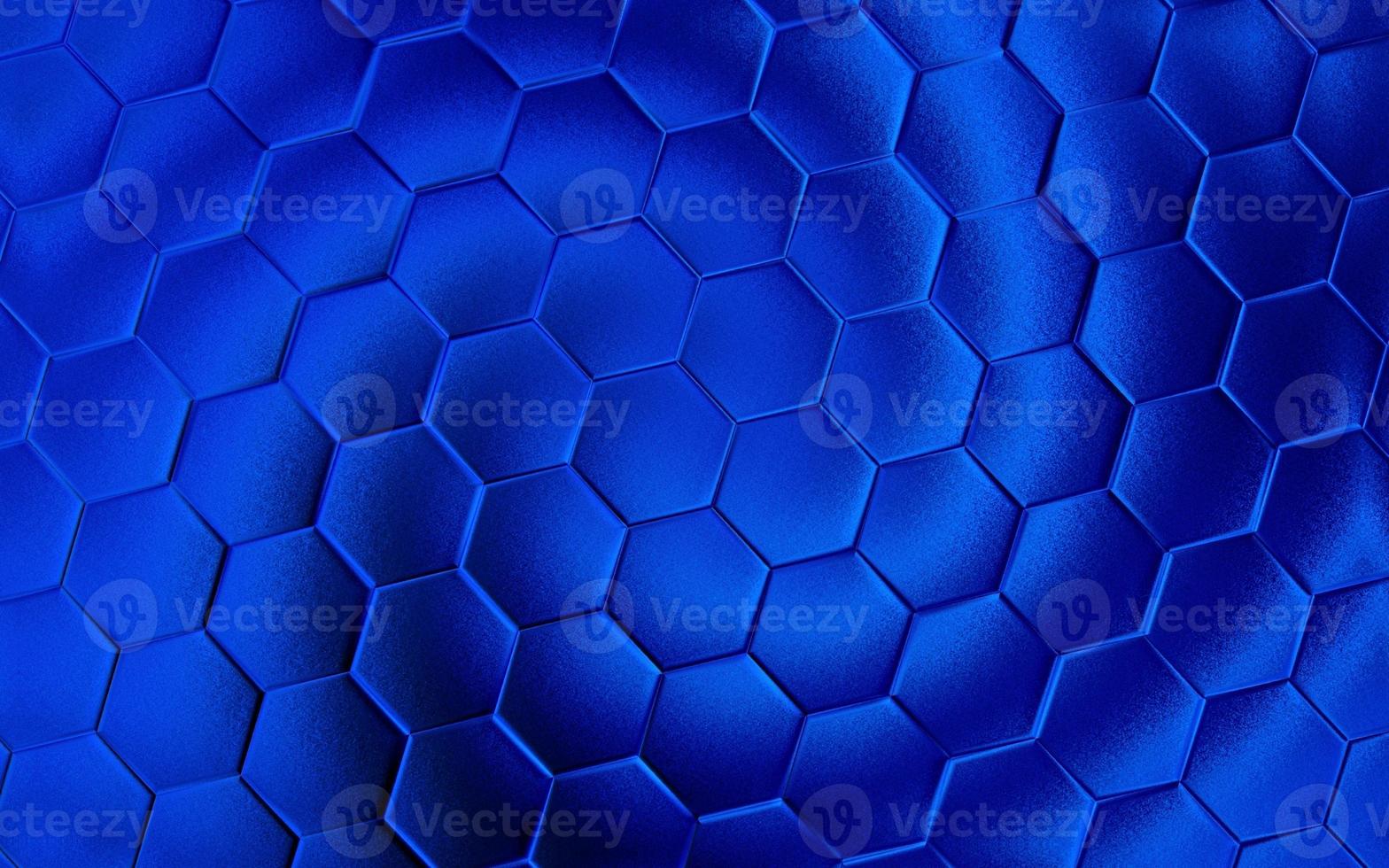 Realistic blue honeycomb or hexagonal pattern background. Elegant honeycomb texture. Luxury hexagon pattern. Technology and data background design. photo