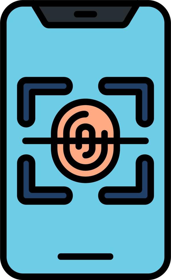 Fingerprint Scanner Vector Icon