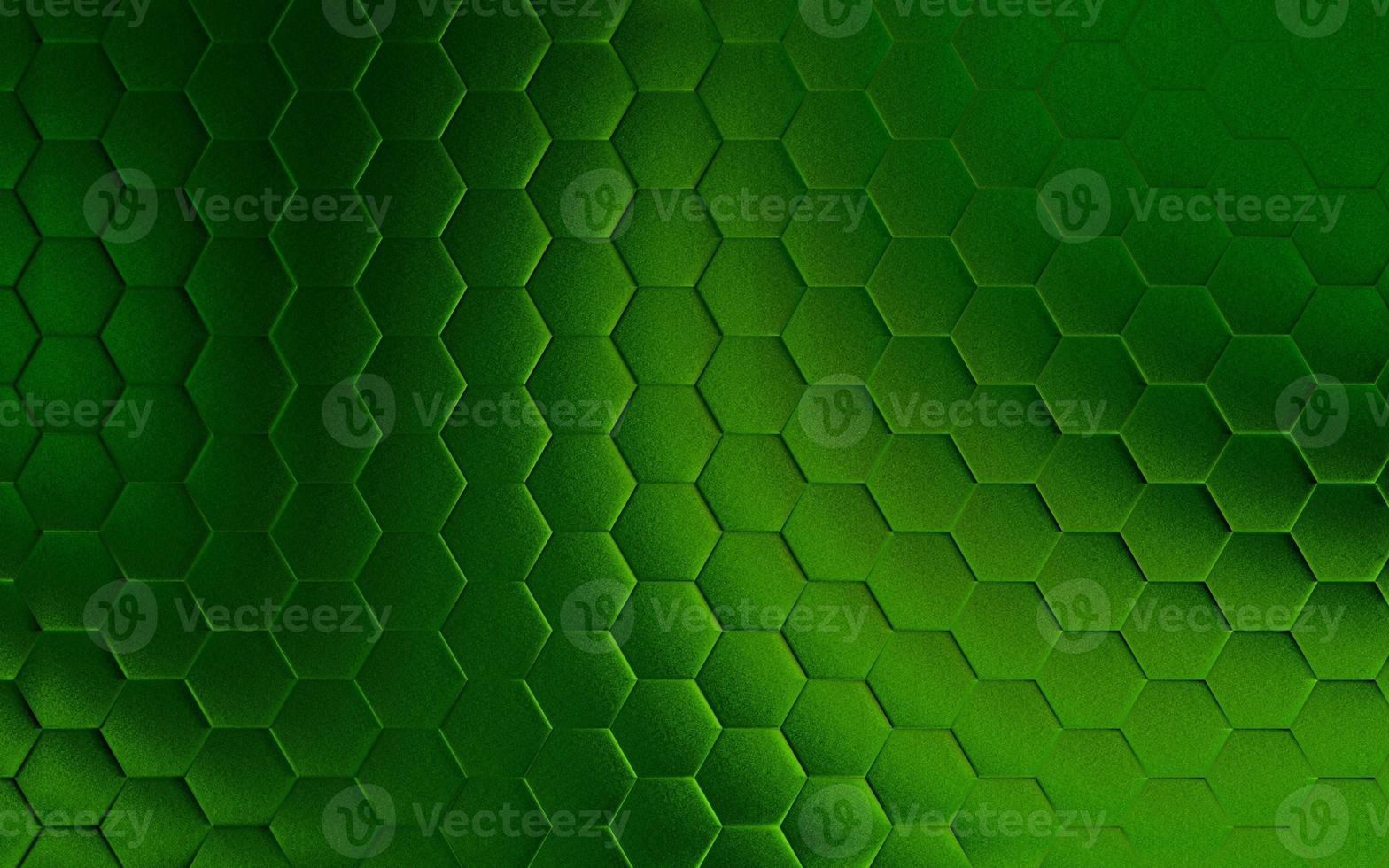 Realistic green honeycomb or hexagonal pattern background. Elegant honeycomb texture. Luxury hexagon pattern. Technology and data background design. photo