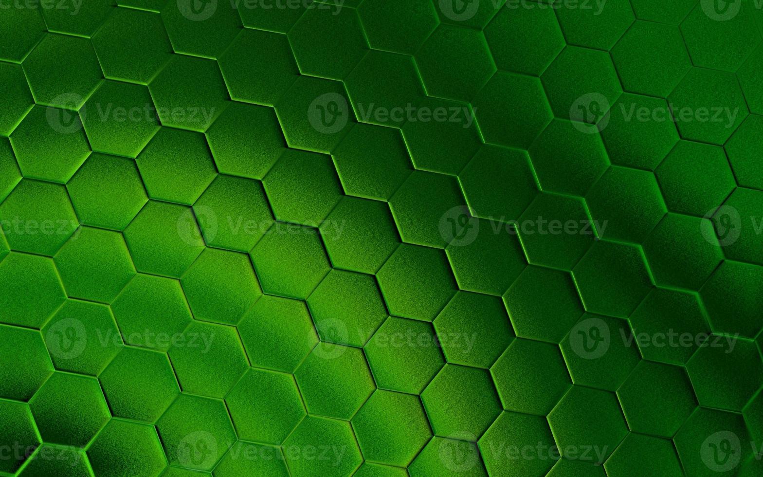 Realistic green honeycomb or hexagonal pattern background. Elegant honeycomb texture. Luxury hexagon pattern. Technology and data background design. photo