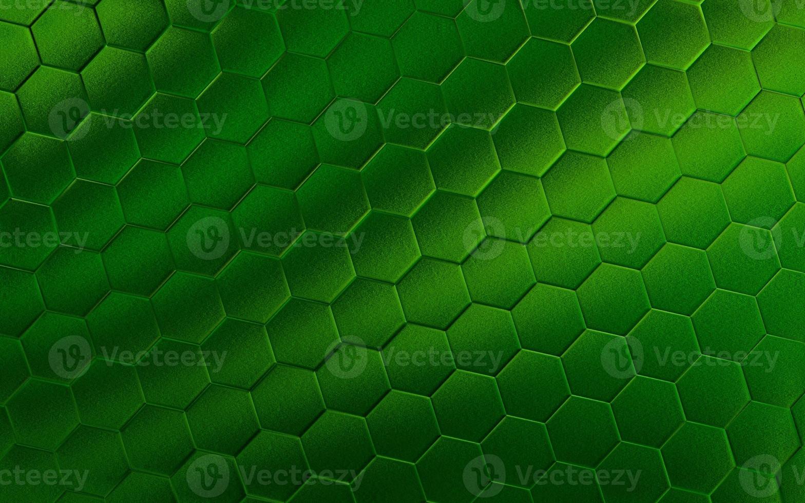 Realistic green honeycomb or hexagonal pattern background. Elegant honeycomb texture. Luxury hexagon pattern. Technology and data background design. photo