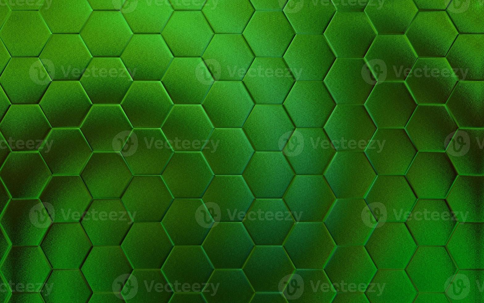 Realistic green honeycomb or hexagonal pattern background. Elegant honeycomb texture. Luxury hexagon pattern. Technology and data background design. photo