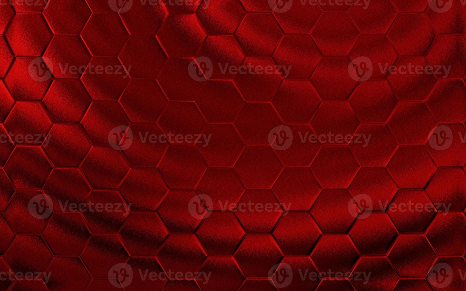 Realistic red honeycomb or hexagonal pattern background. Elegant honeycomb texture. Luxury hexagon pattern. Technology and data background design. photo