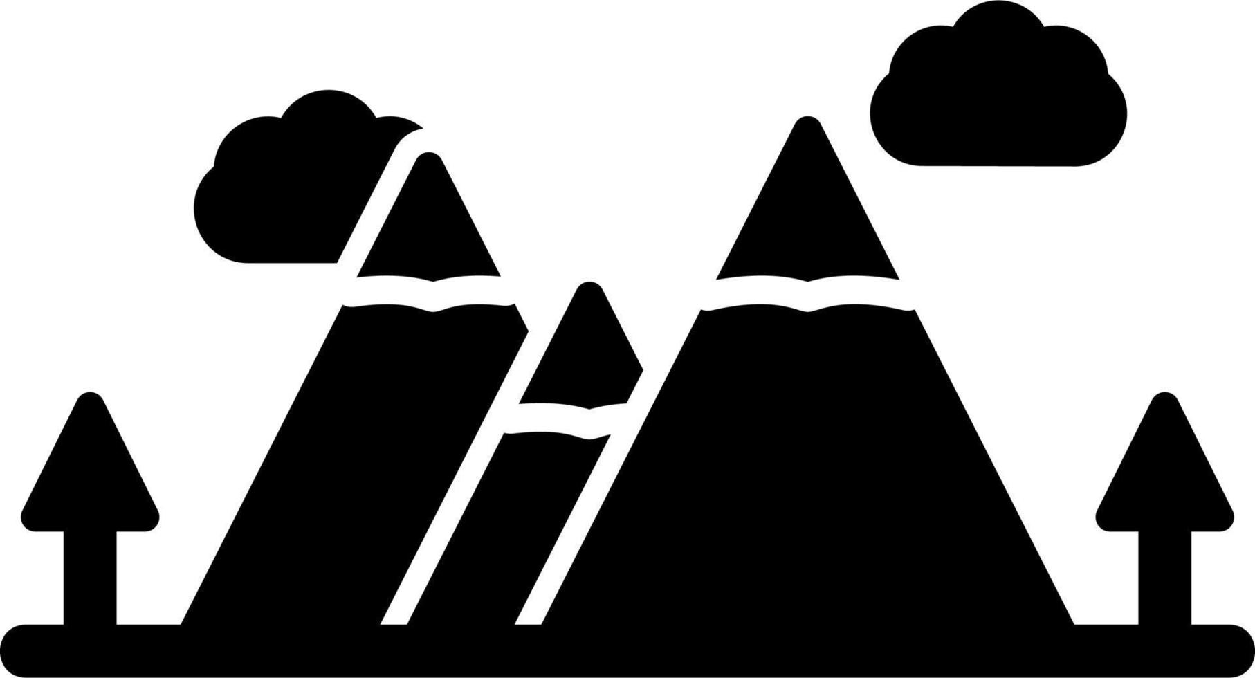 Mountain Ridge Vector Icon