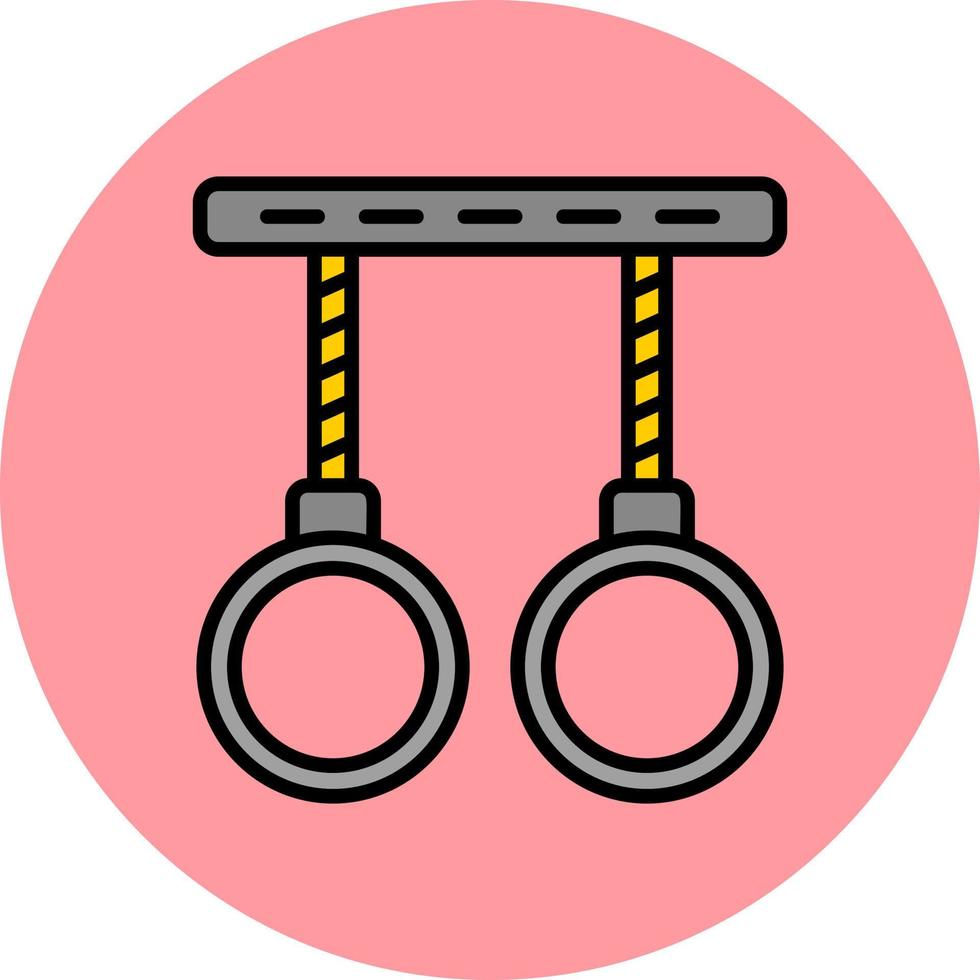 Gymnastic Rings Vector Icon