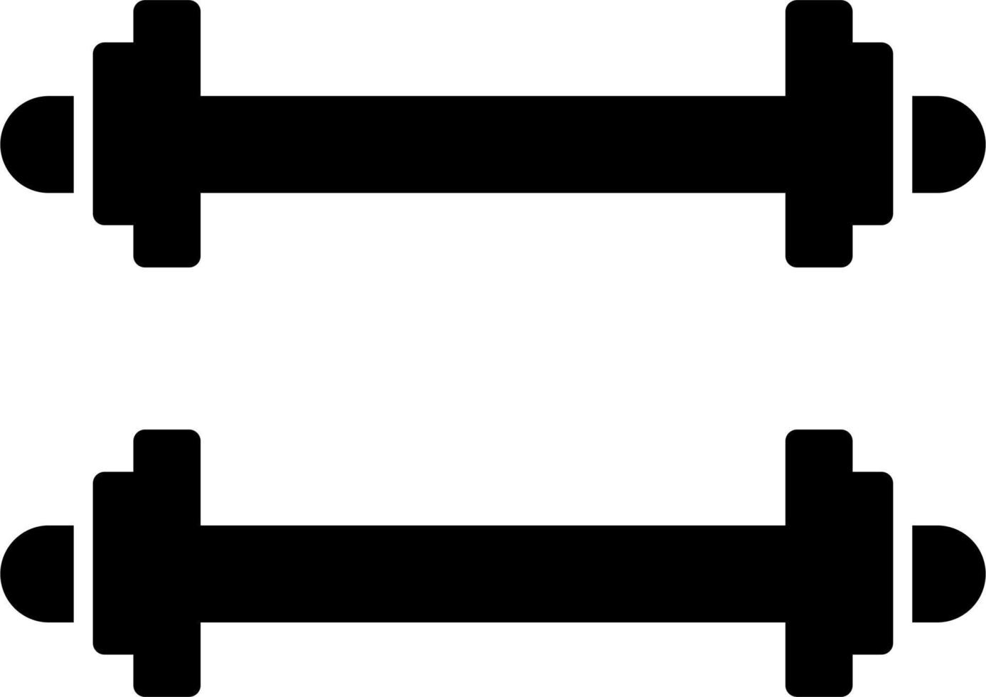 Weighted Bars Vector Icon
