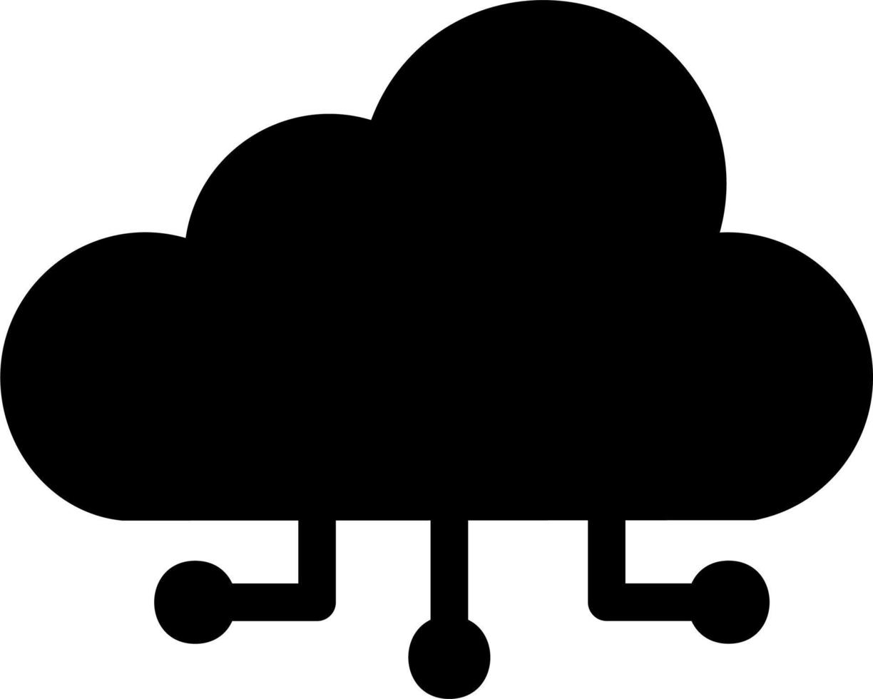 icono de vector de computación en la nube