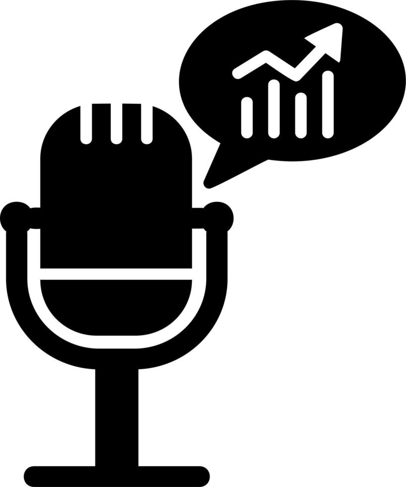 Bar Chart Podcast Vector Icon
