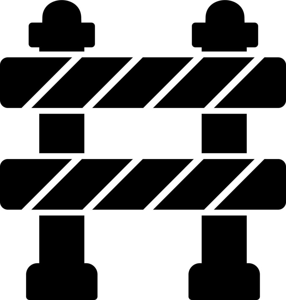 Traffic Barrier Vector Icon
