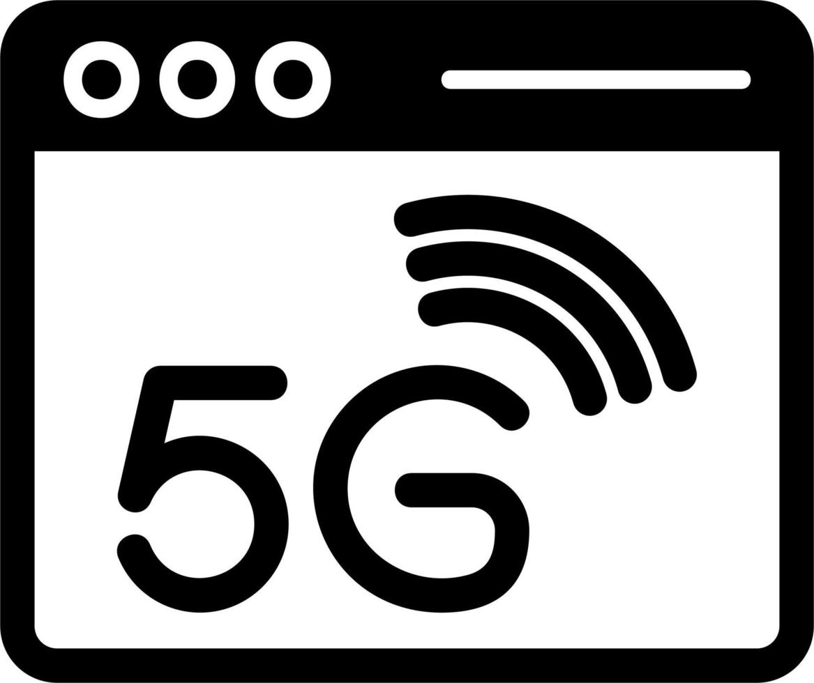 5g web página vector icono