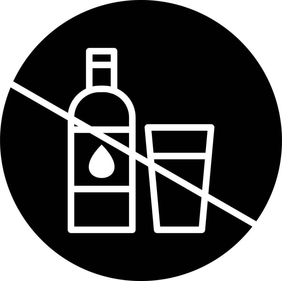 No Alcohol Vector Icon