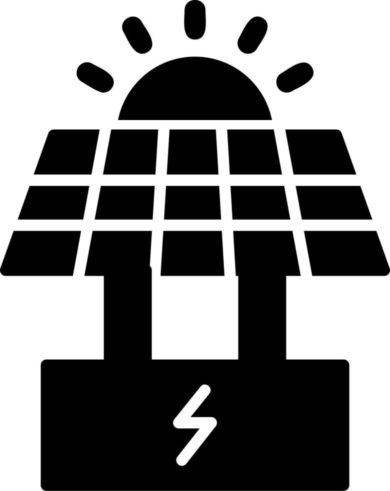 icono de vector de panel solar