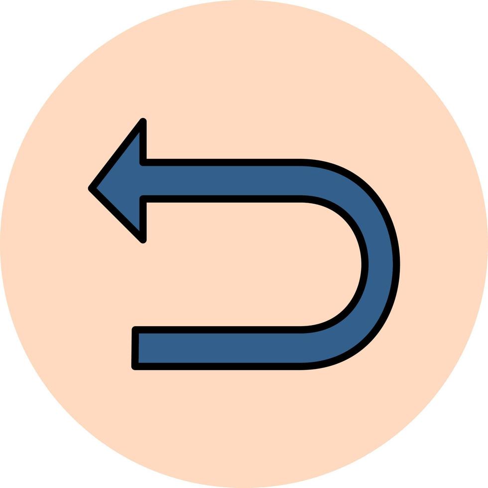 U Turn Vector Icon