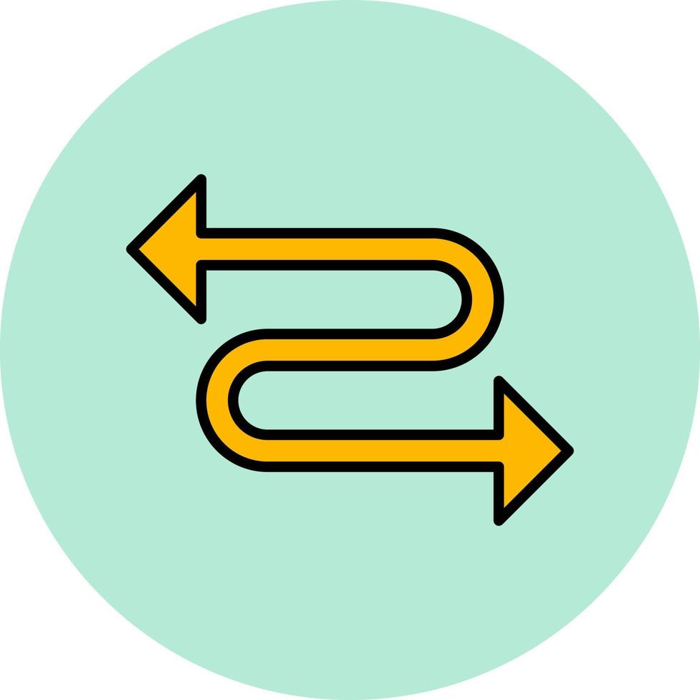 Zigzag Arrow Vector Icon
