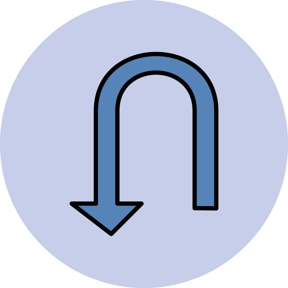 U Turn Vector Icon