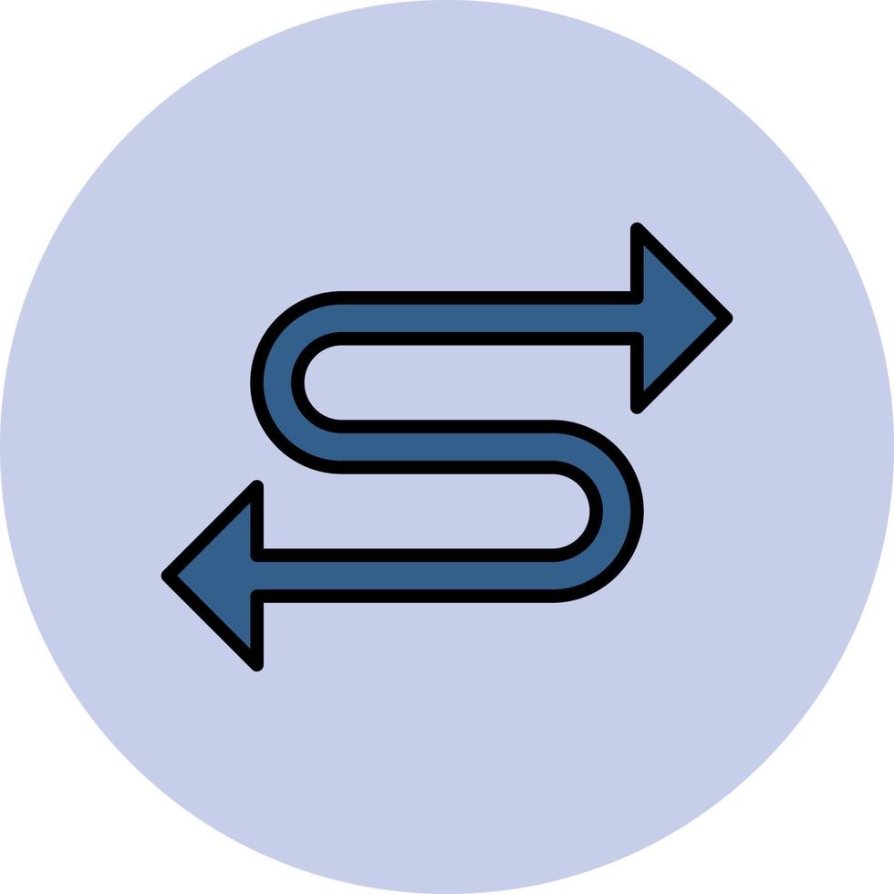 Zigzag Arrow Vector Icon