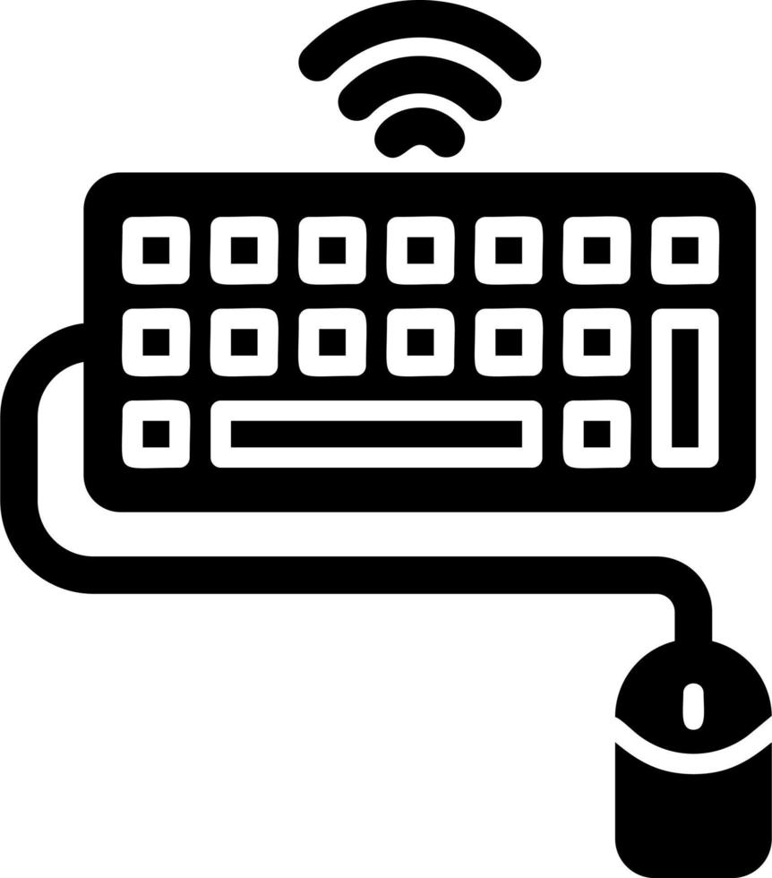 teclado y ratón vector icono