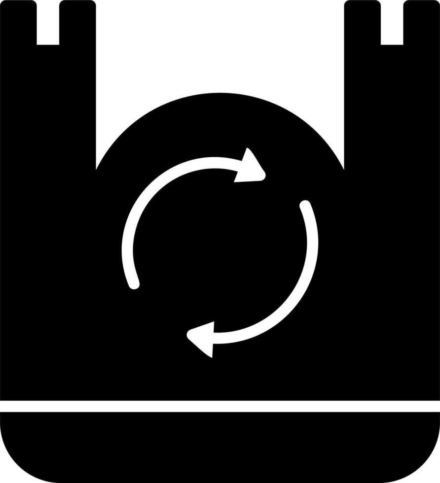 Recycled Plastic Bag Vector Icon