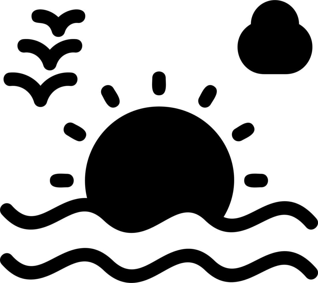 icono de vector de puesta de sol