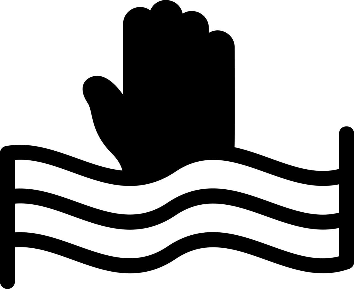 Sinking Man Vector Icon