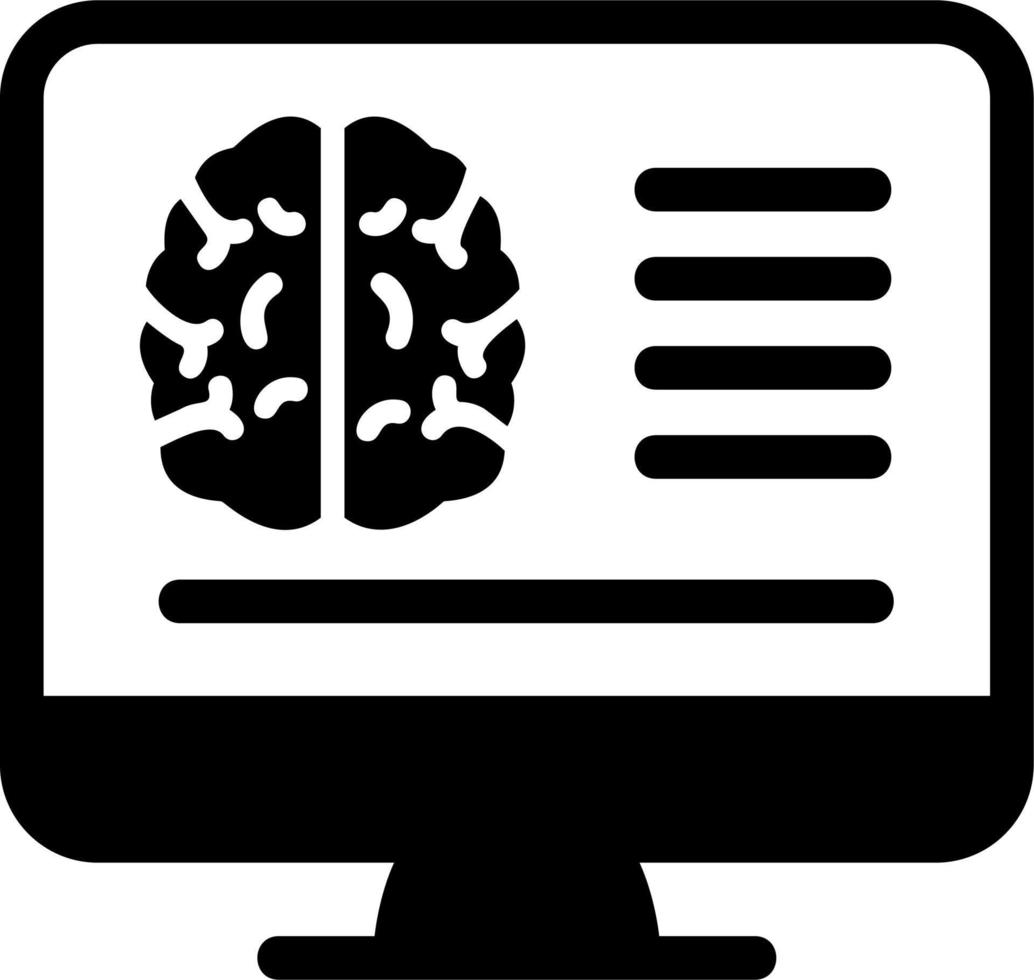 Brain Test Report Vector Icon