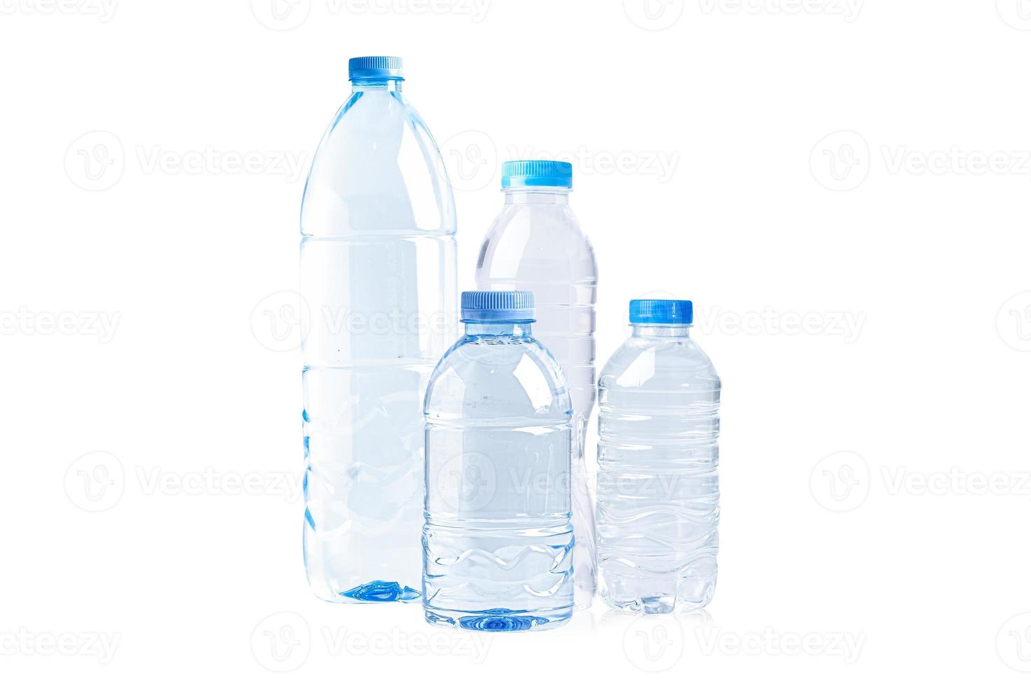 Plastic water bottle isolated on white background. photo