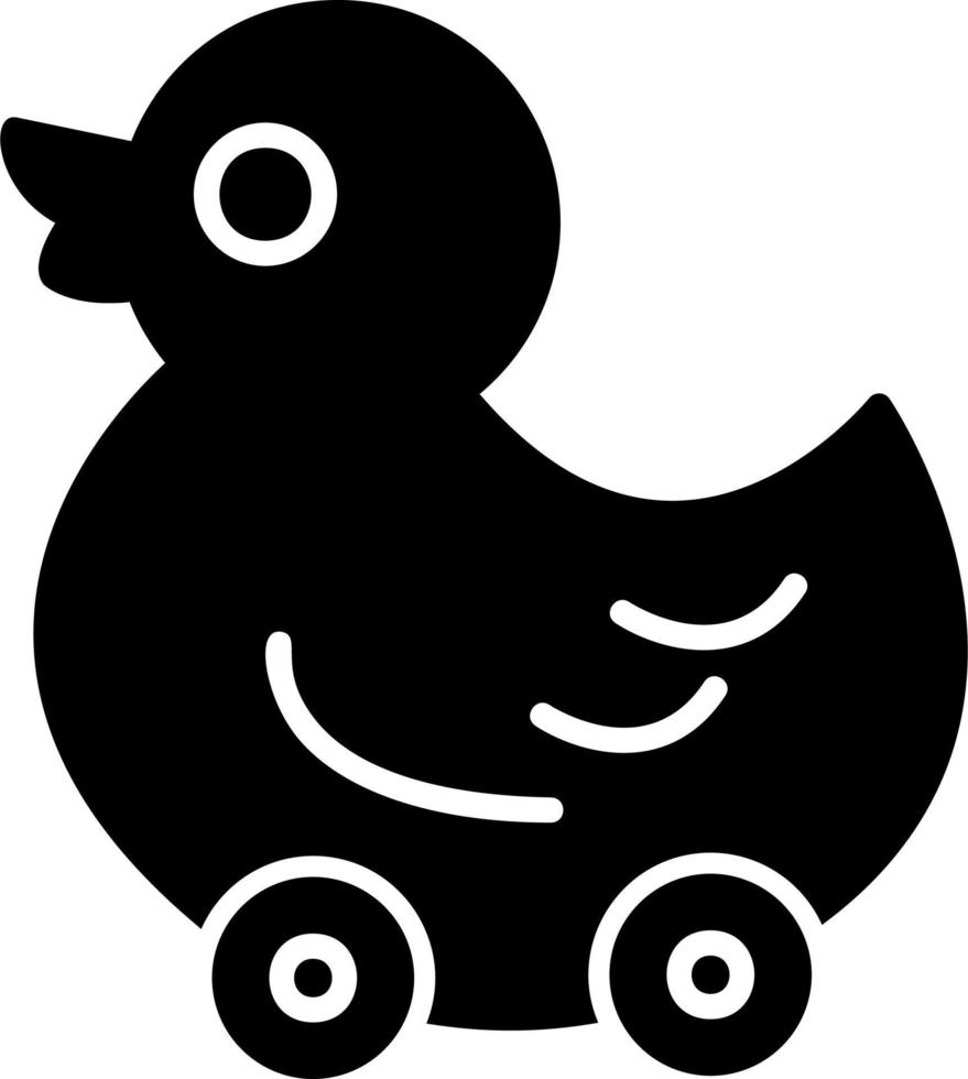 Pato juguete vector icono