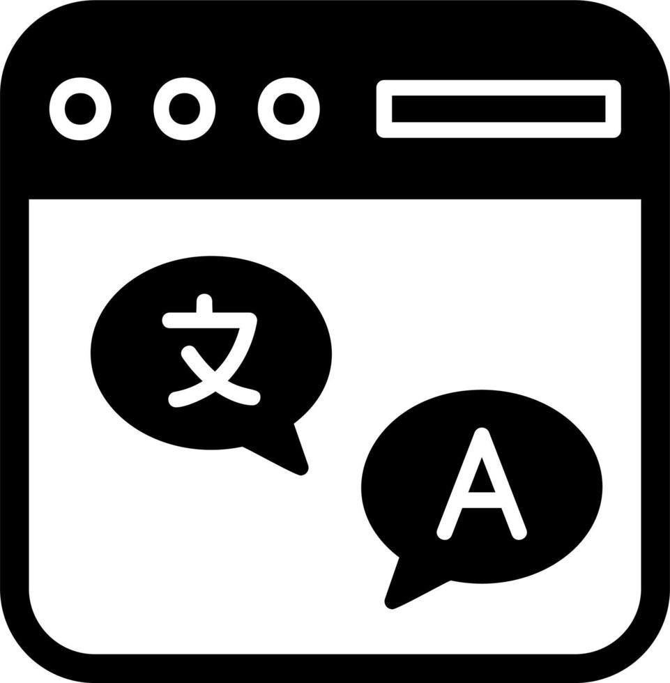 Online Translate Vector Icon