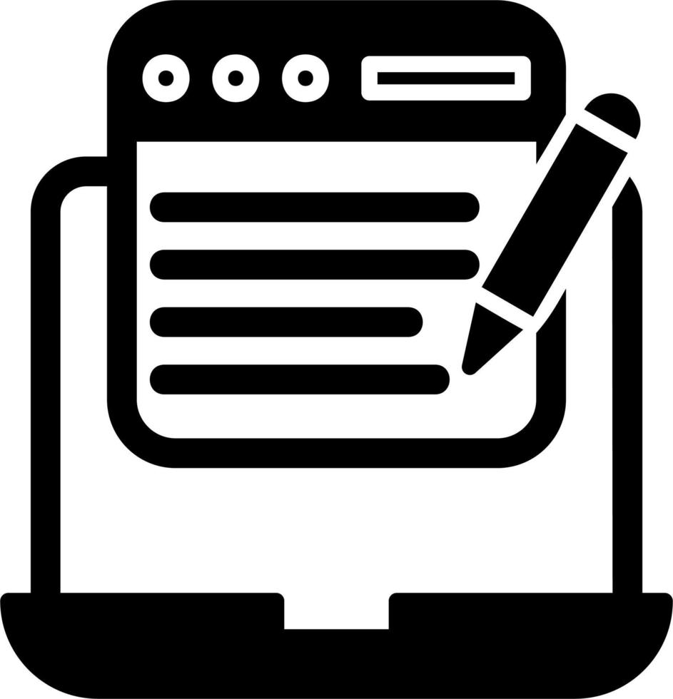 Content Writing Vector Icon