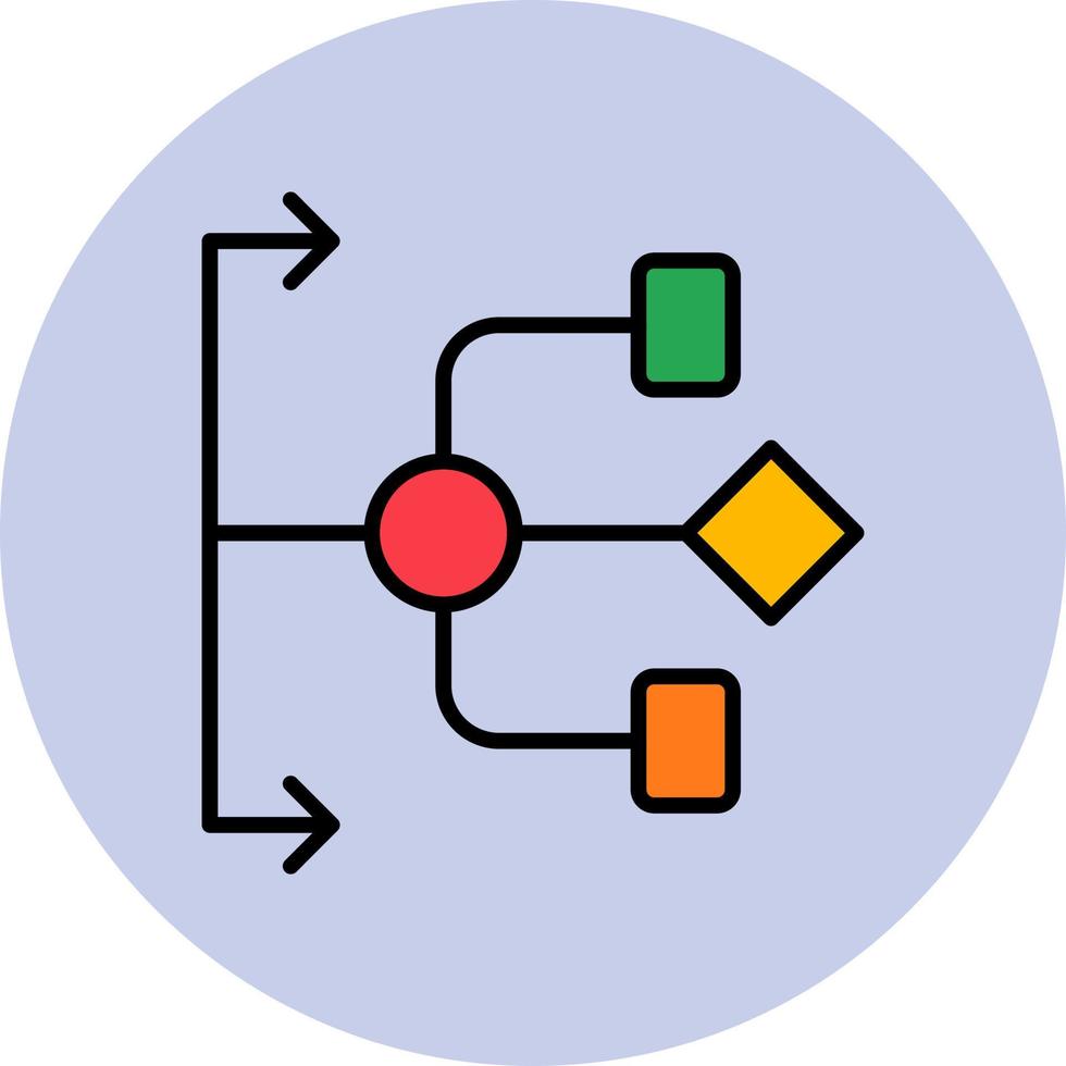 icono de vector de diagrama de flujo