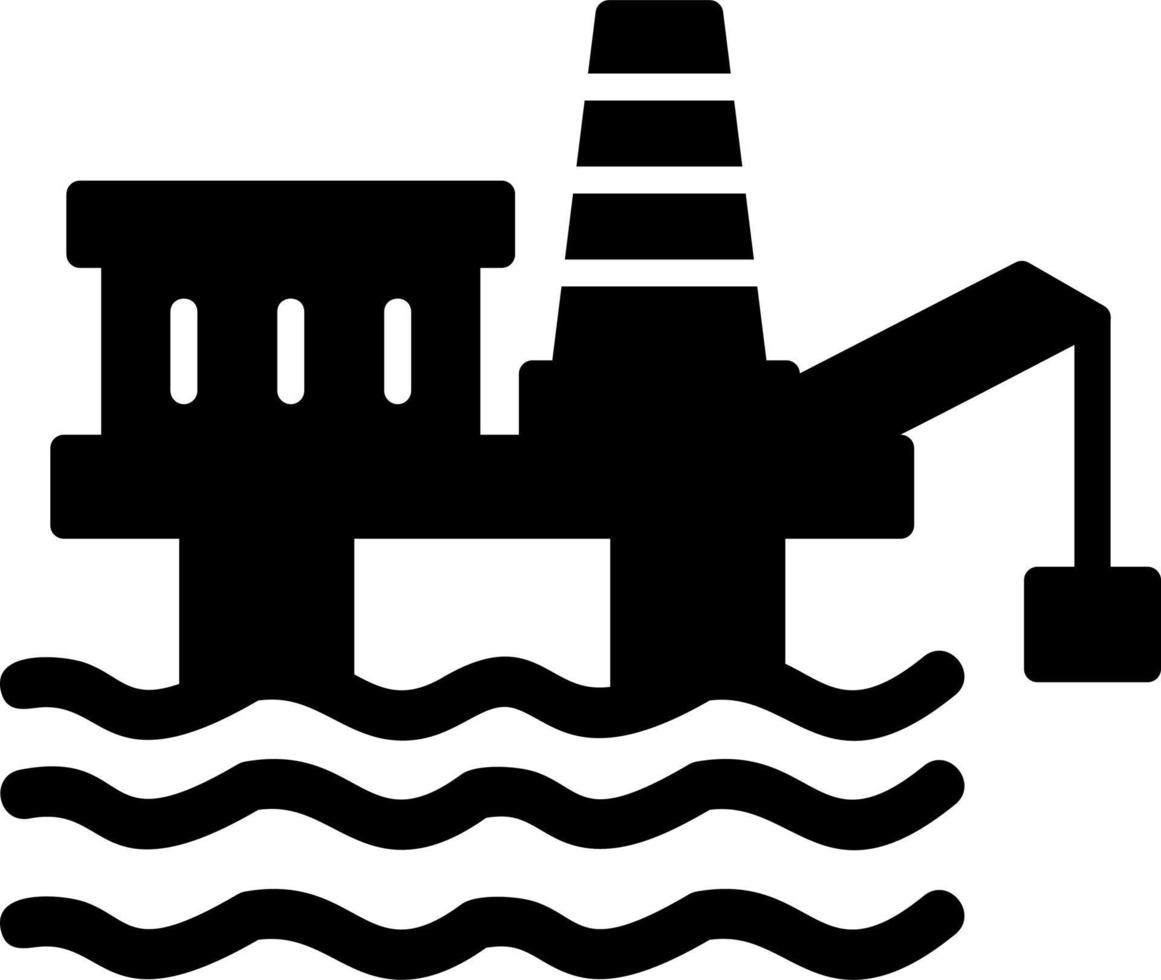 Oil Platform Vector Icon