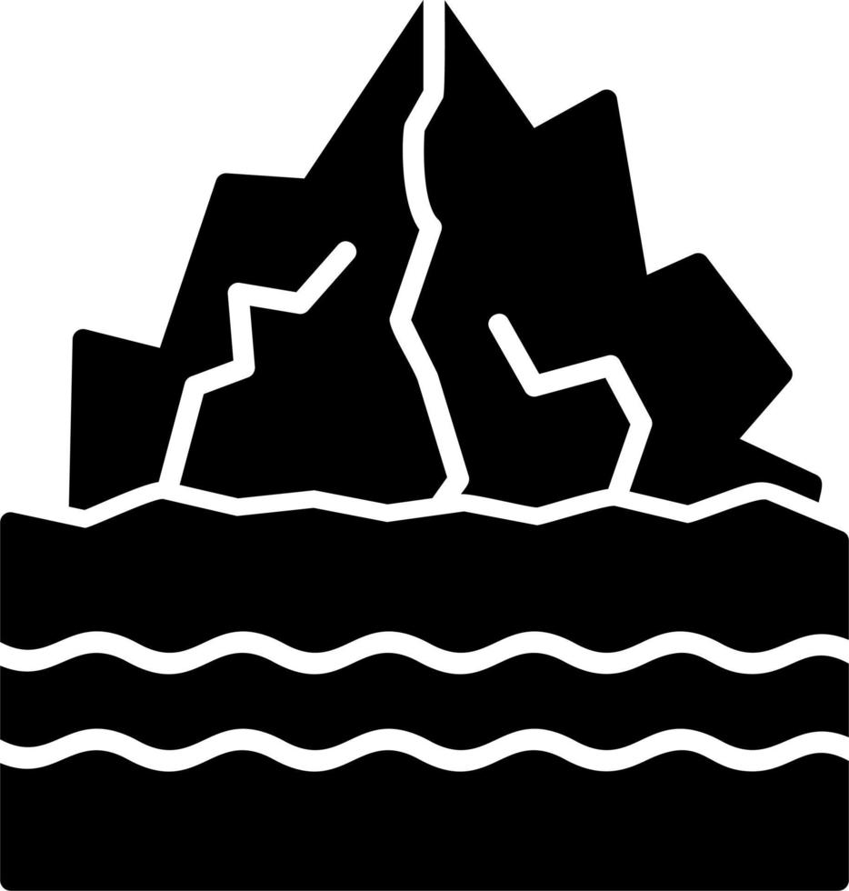 icono de vector de iceberg