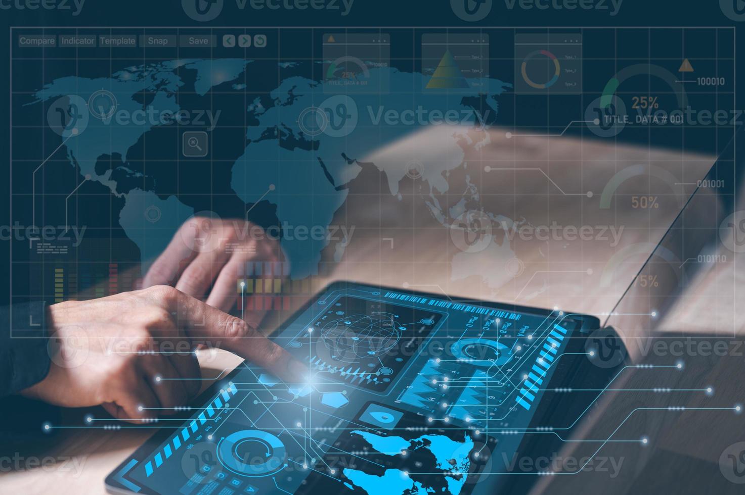 web design, web development, Programmers and cyber security technologies design websites and security in the Social World, cyberspace concepts. photo