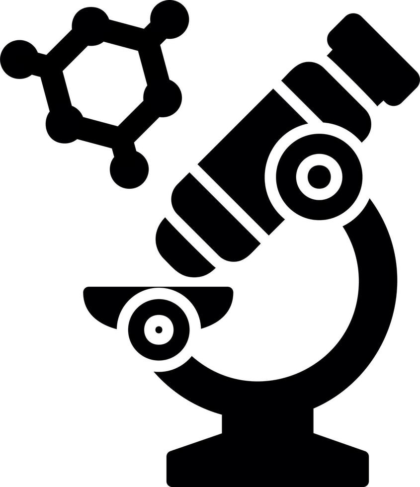 icono de vector de microscopio