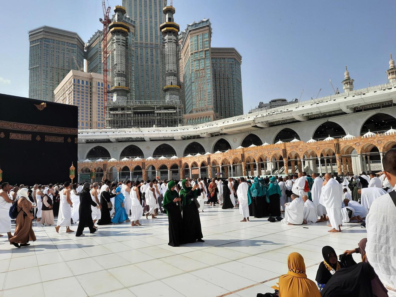 Mecca, Saudi Arabia, March 2023 - Pilgrims from all over the world are performing Tawaf in Masjid Al Haram in Mecca. photo