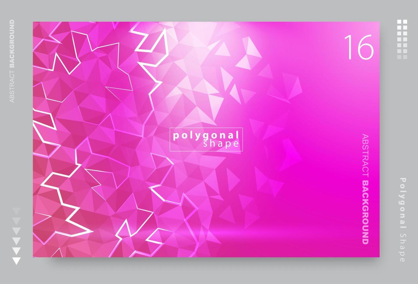 vector abstract polygonal pattern. Creative geometric illustration in Origami style with gradient