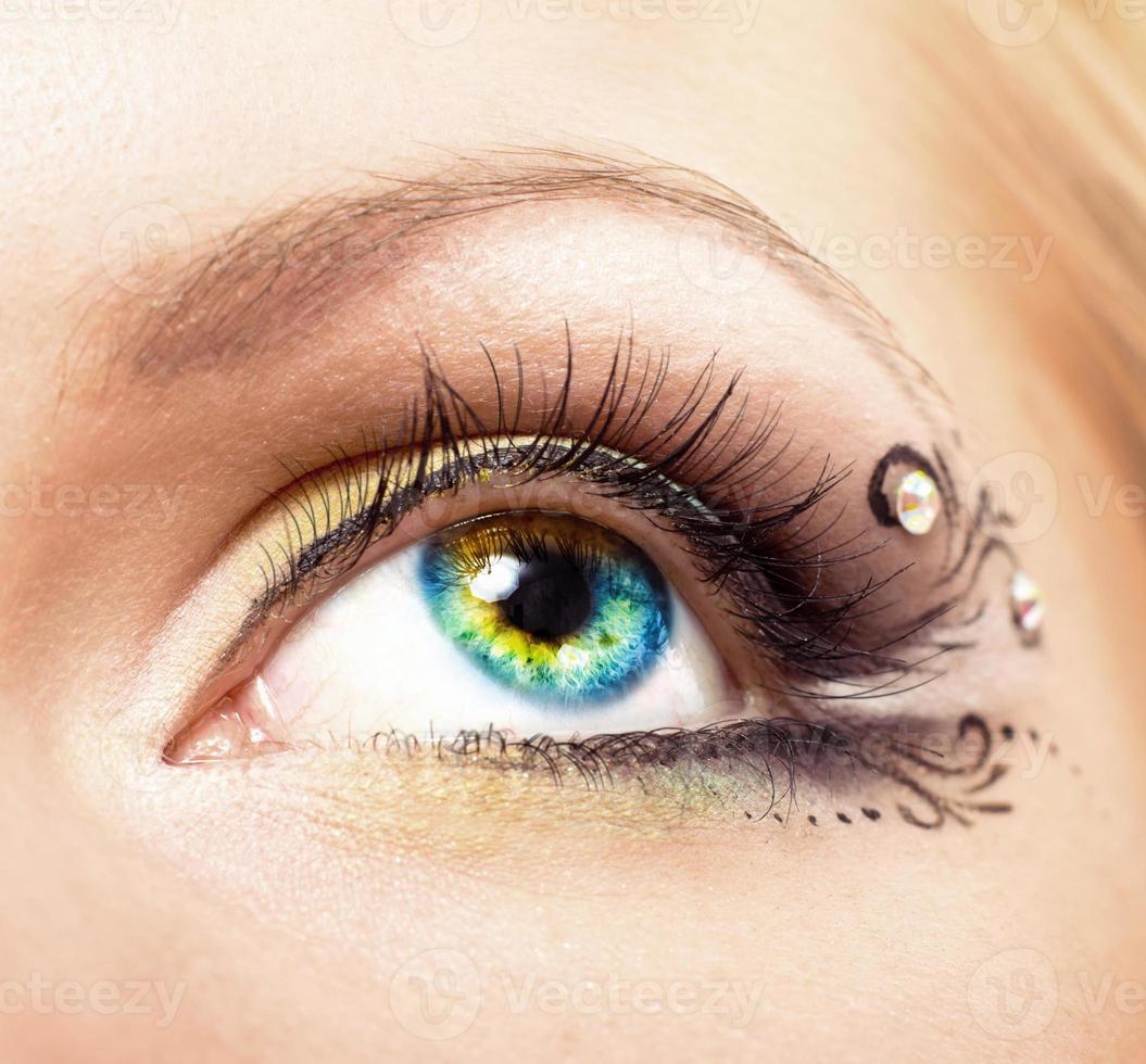 Beautiful eye with makeup photo
