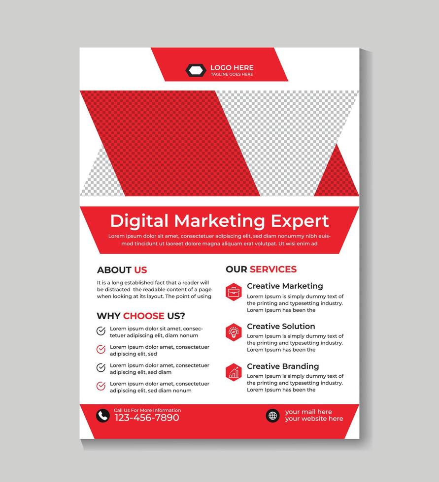 Modern Clean Business Flyer Design Template Free Vector