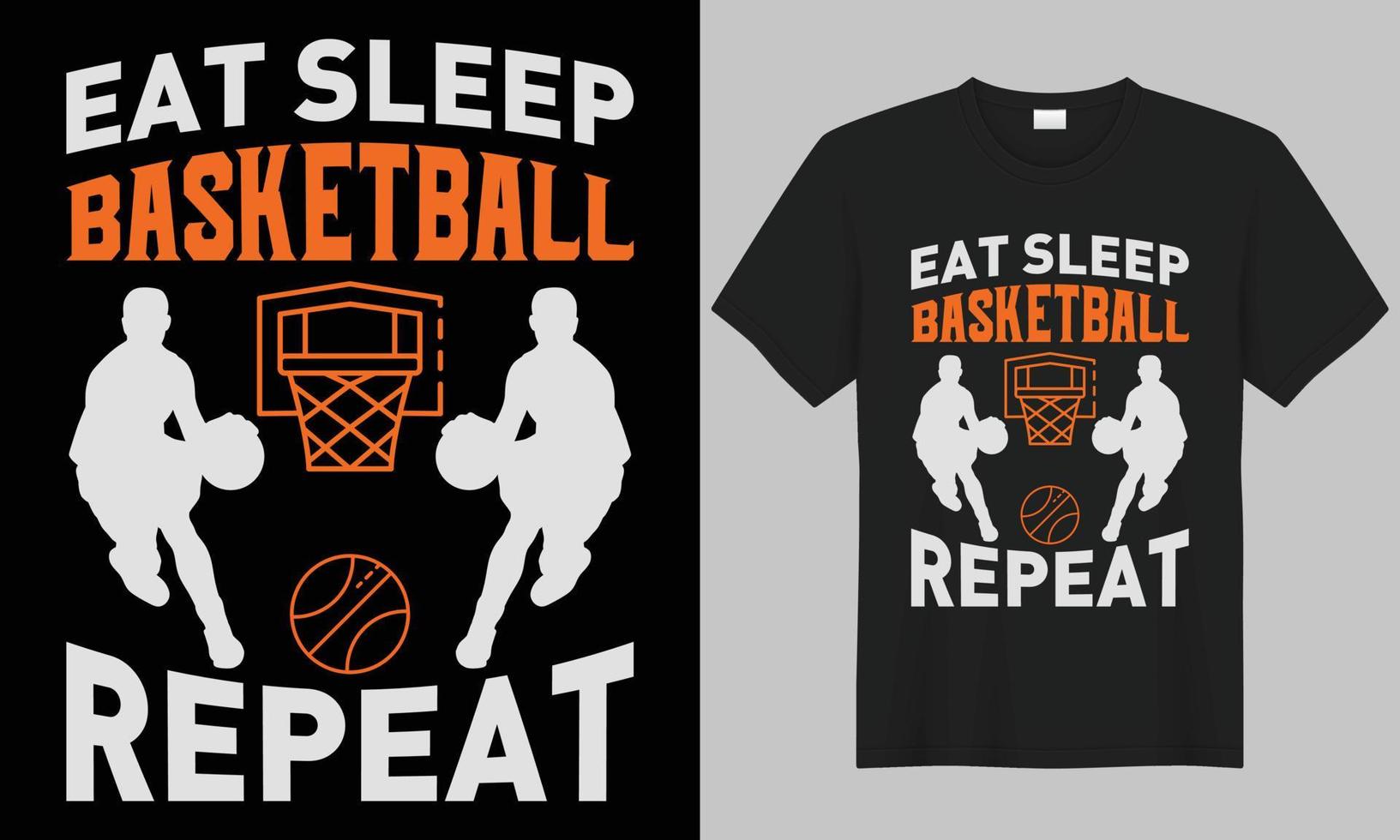 comer dormir baloncesto repetir juego de azar tipografía vector camiseta diseño