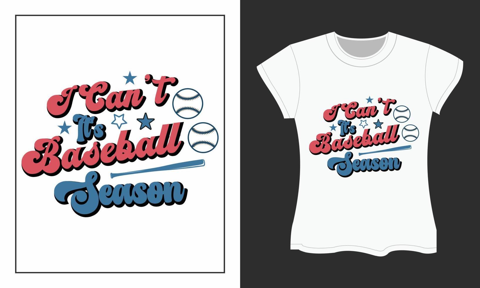 Baseball SVG Retro T-shirt Design vector