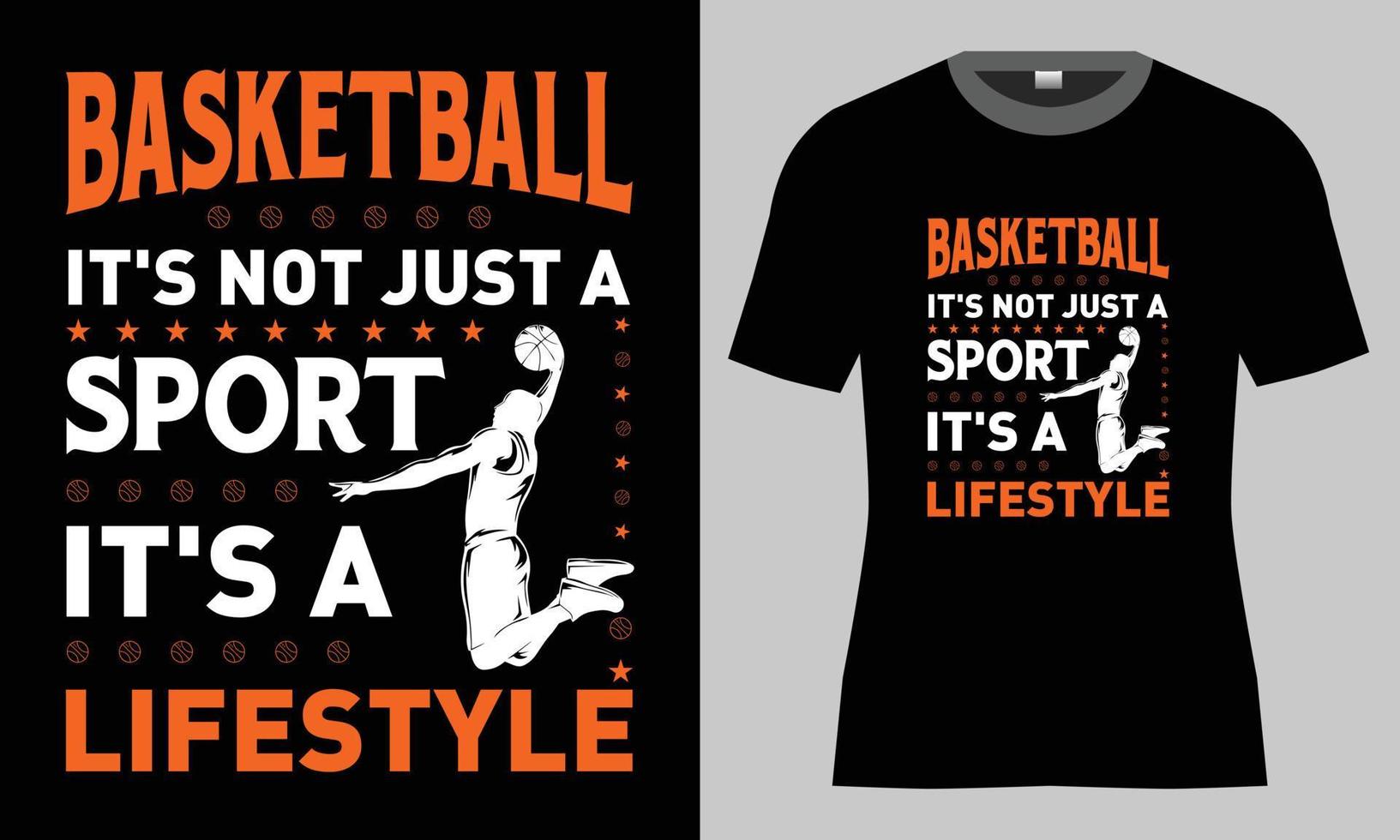 baloncesto es no sólo un deporte es un estilo de vida, juego de azar vector tipografía camiseta diseño.