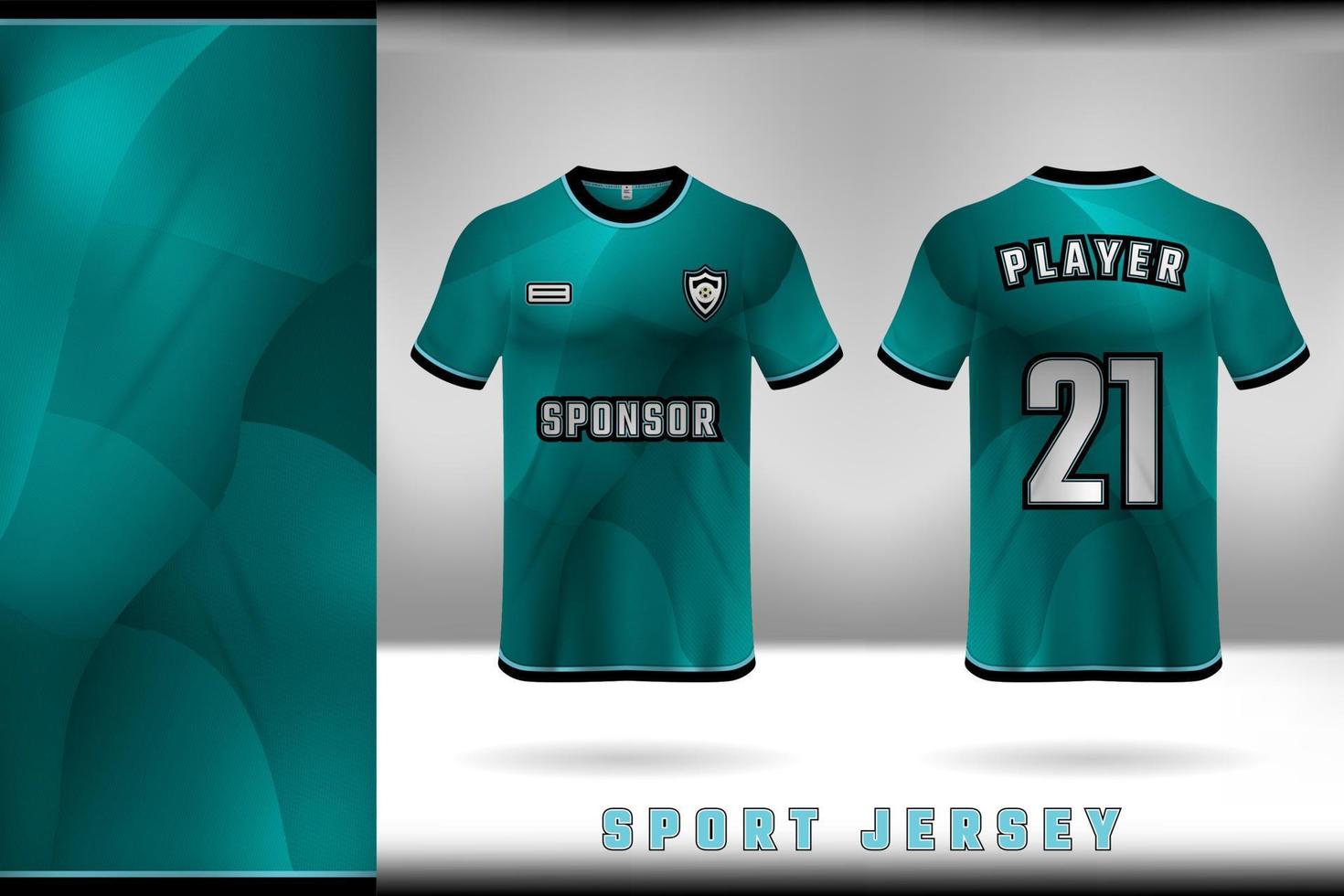 Green dynamic color sport jersey template design vector