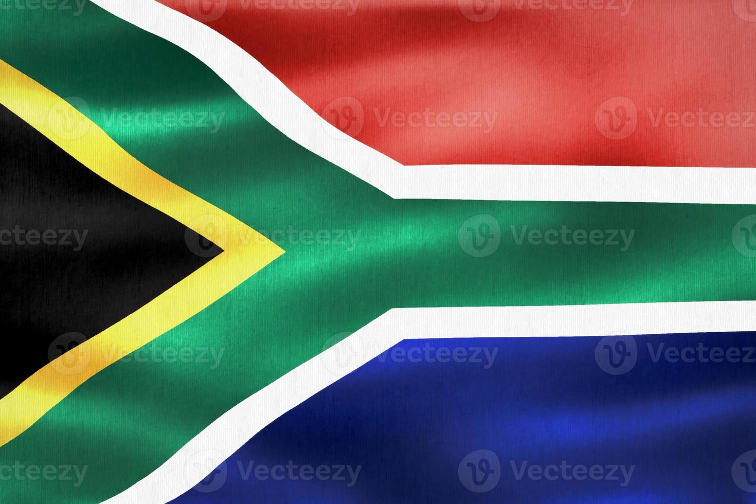 3D-Illustration of a South Africa flag - realistic waving fabric flag photo