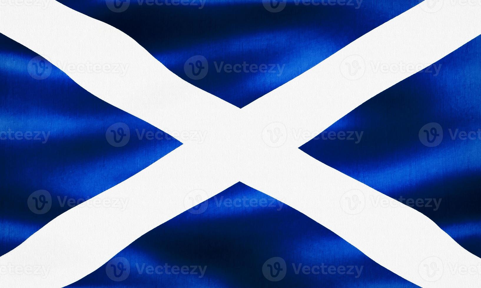 Scotland flag - realistic waving fabric flag photo