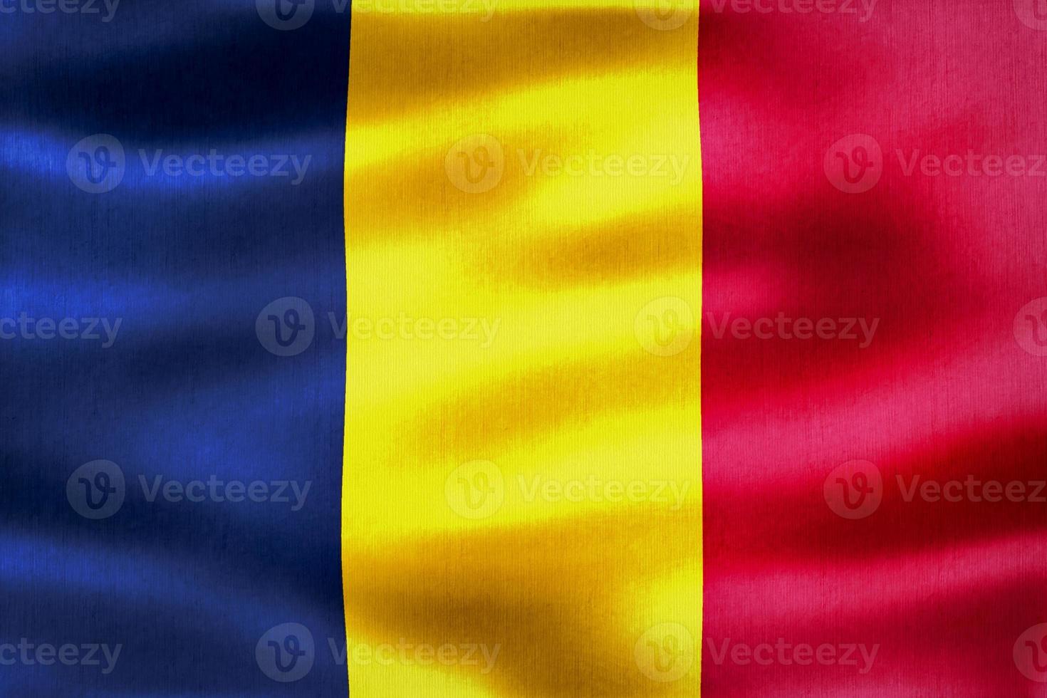 3D-Illustration of a Chad flag - realistic waving fabric flag photo