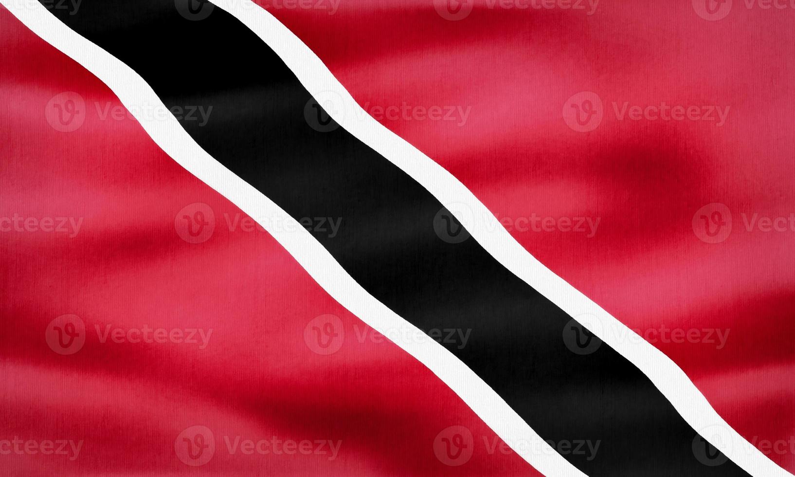 3D-Illustration of a Trinidad and Tobago flag - realistic waving fabric flag photo