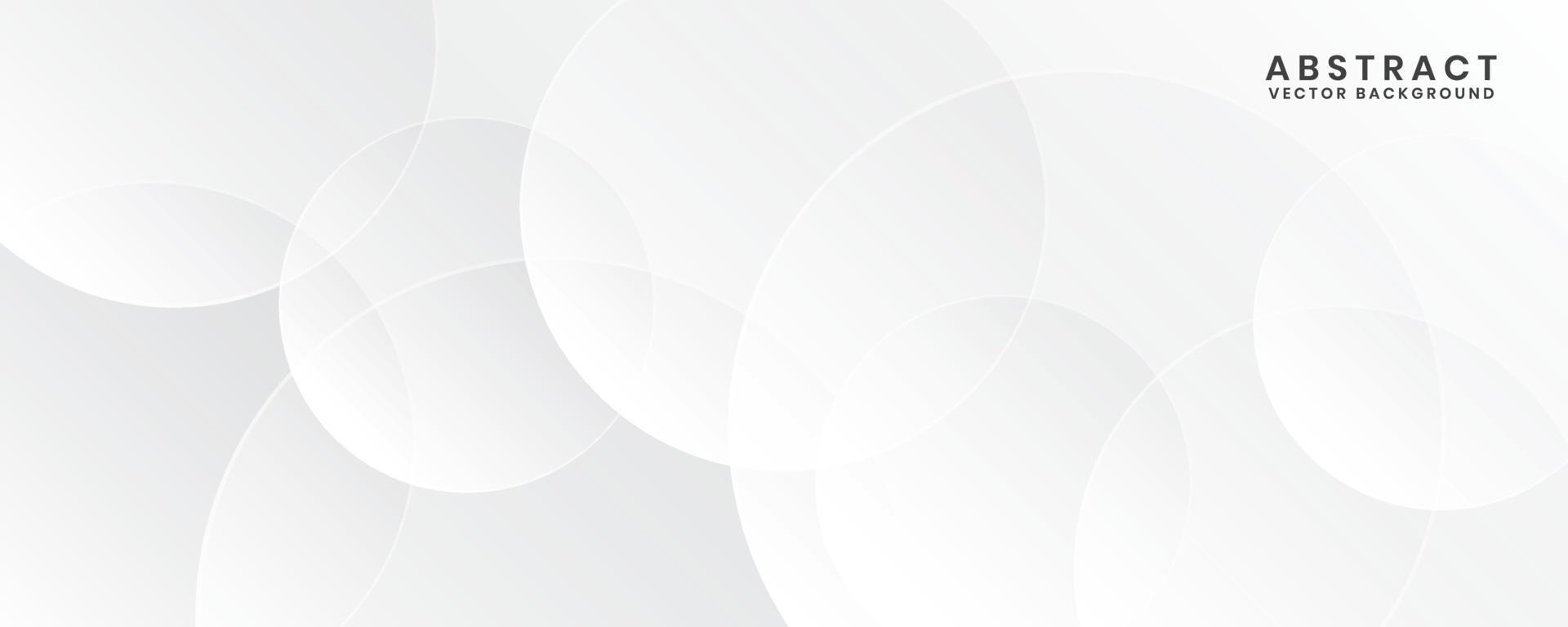 3d blanco geométrico resumen antecedentes superposición capa en brillante espacio con circulo forma efecto decoración. gráfico diseño elemento moderno estilo concepto para bandera, volantes, tarjeta, cubrir, o folleto vector