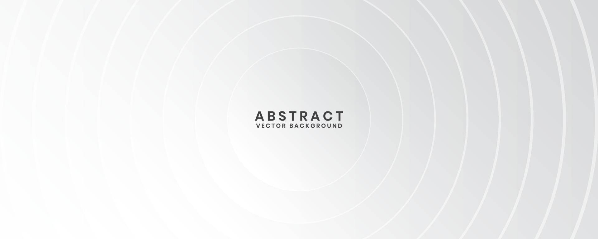 3D white techno abstract background overlap layer on bright space with circle shape effect decoration. Graphic design element modern style concept for banner, flyer, card, cover, or brochure vector