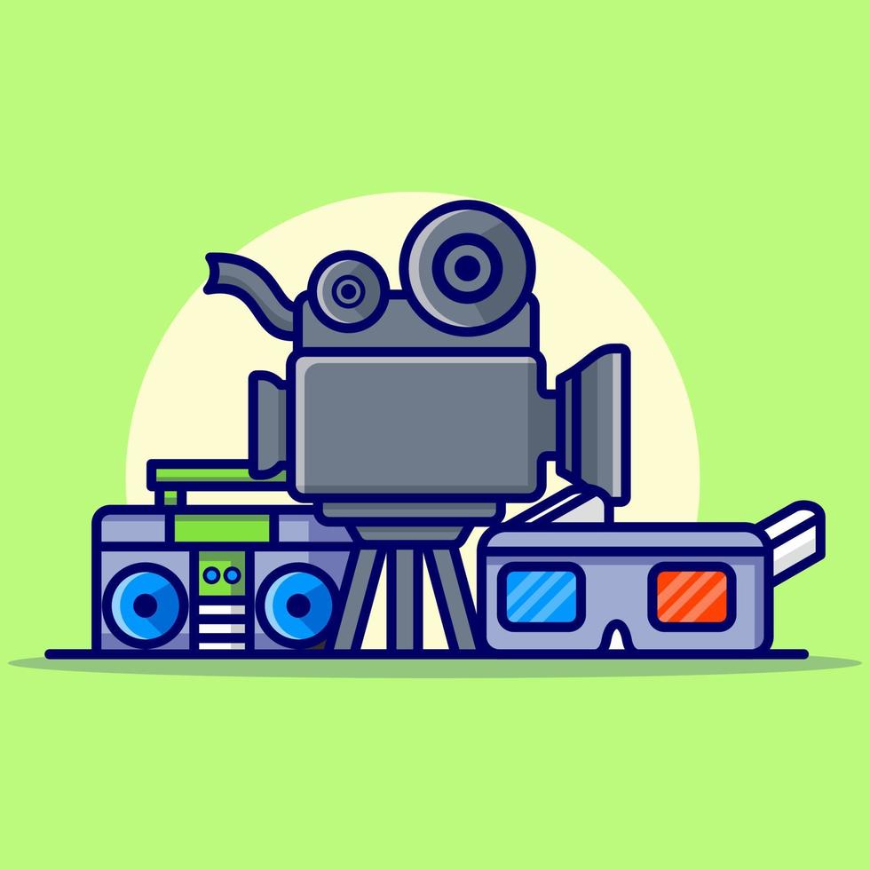 Cinema Flat Illustration vector