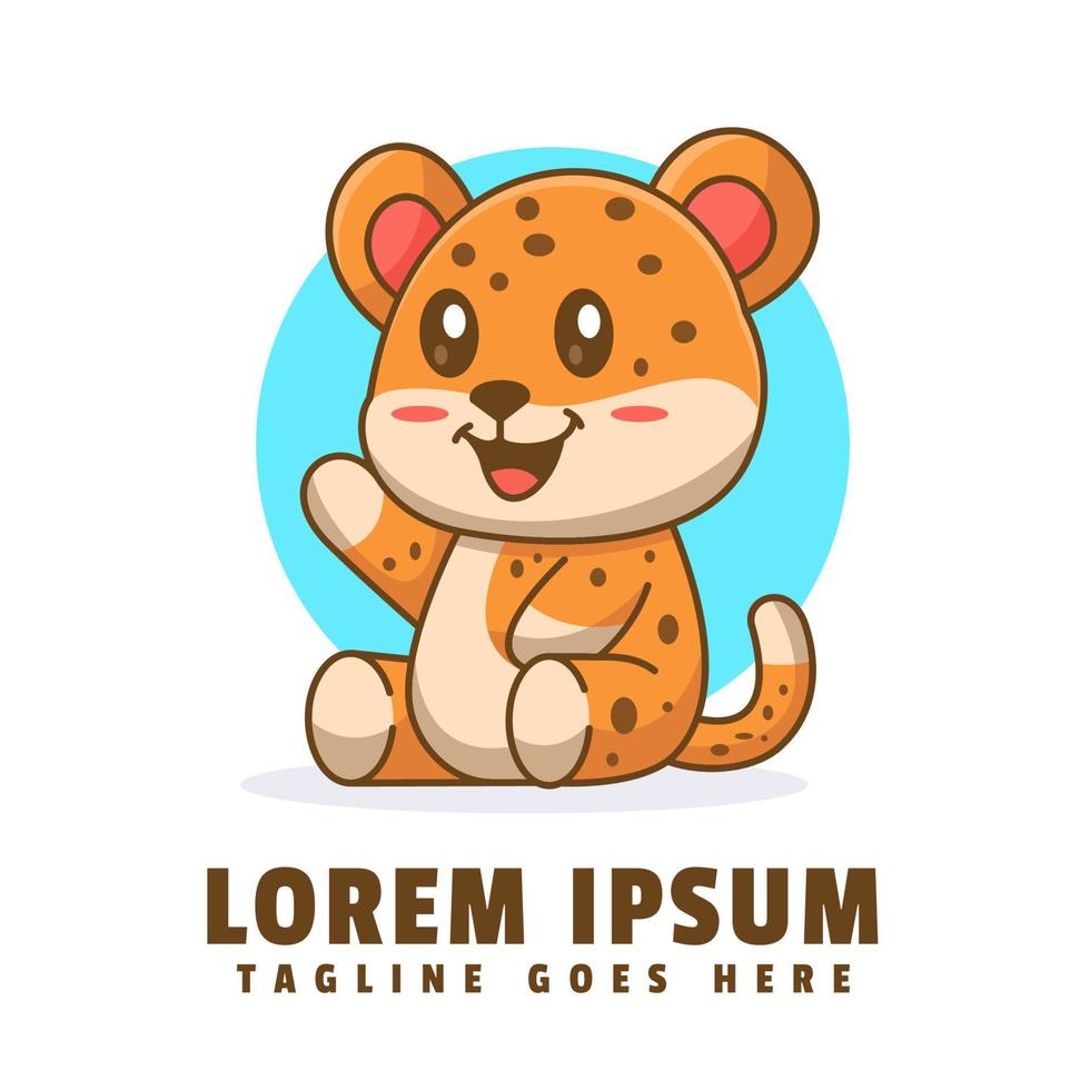 Baby Tiger Logo Template vector